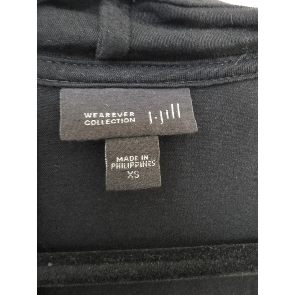 J.Jill Cardigan Women XS Black 3/4 Sleeve Solid Classic Lightweight